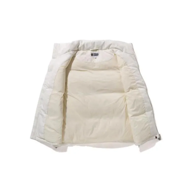 A BATHING APE Tonal Solid Camo Puffer Down Vest Men's-13