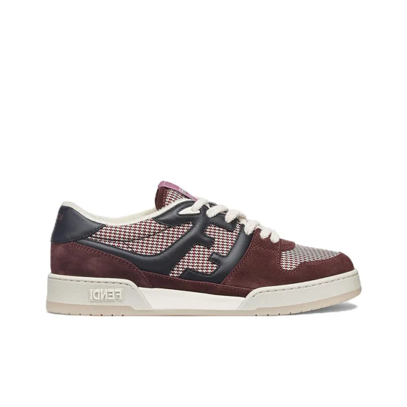 FENDI Match Low Top Stylish Skateboarding Shoes Men's Red Black-1