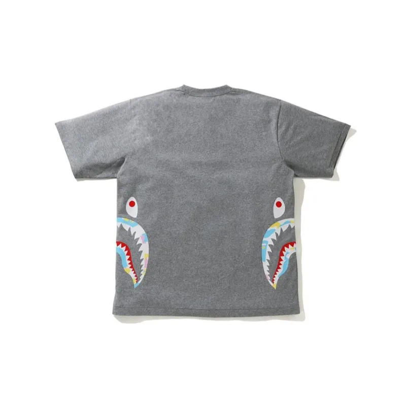 Bape New Multi Camo Side Shark Relaxed Tee-5