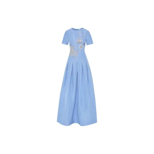 Oscar De La Renta Short-Sleeved Dresses Women's Blue