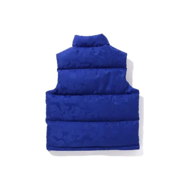 A BATHING APE Tonal Solid Camo Puffer Down Vest Men's-8