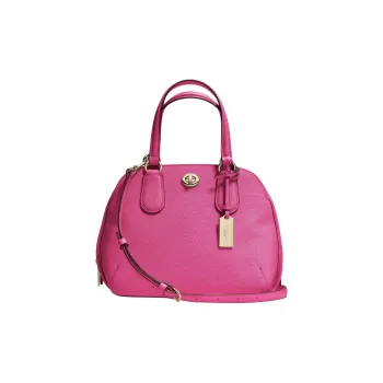 COACH Prince Leather Dome Bag Shoulder Bag Crossbody Bag Handbag Mini Women's Pink