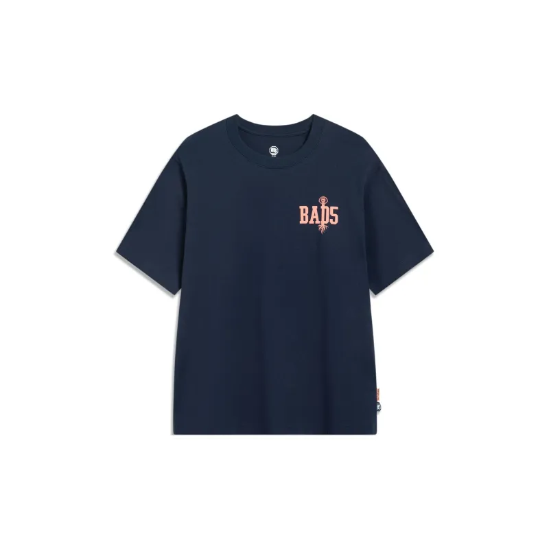 LiNing Badfive T Shirt Unisex Dark Marine Blue-1