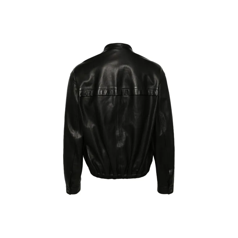 Lemaire Band collar Leather Jacket-1