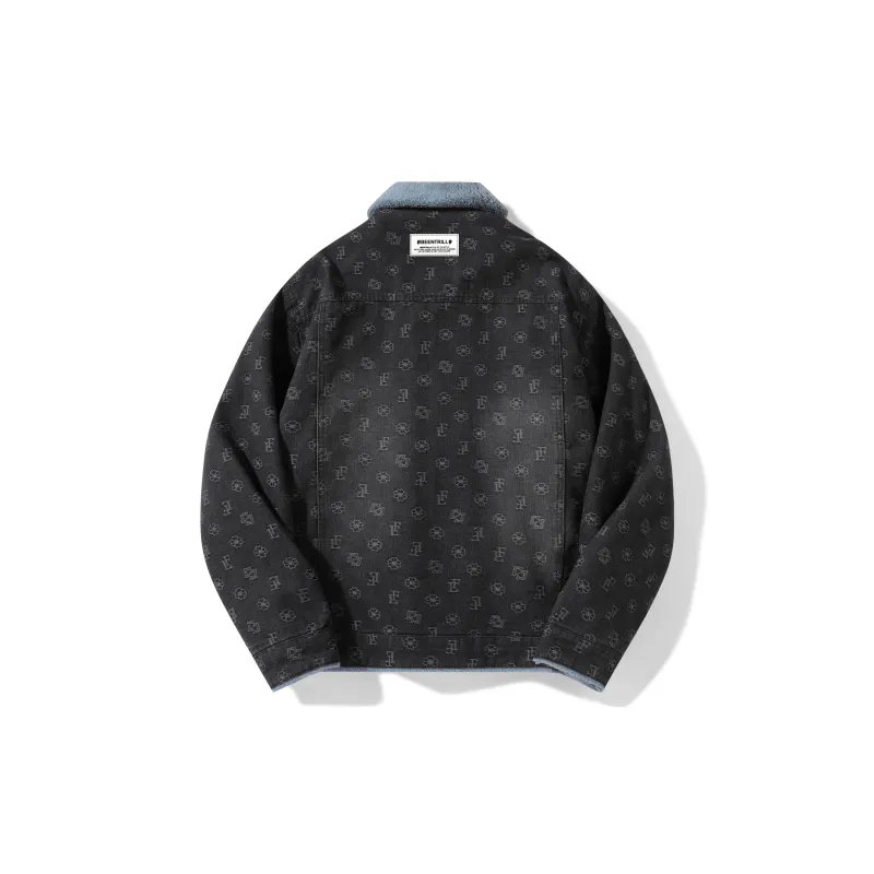 BEENTRILL Loose Fit Thickened And Fleece Lined Denim Jacket Unisex-3