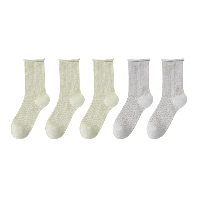 Lan Miao Mid Calf Socks Women's 5 Pack-9