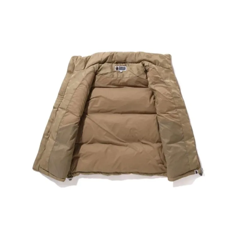 A BATHING APE Tonal Solid Camo Puffer Down Vest Men's-2
