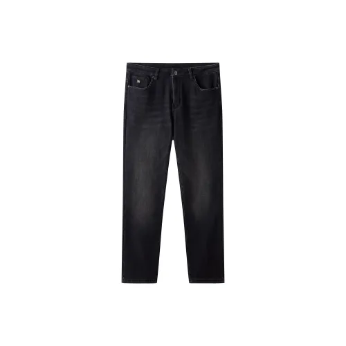CAMEL Micro Stretch Oil Resistant Stain Resistant Waterproof Embroidery Logo Casual Pants Straight Fit Jeans Men's