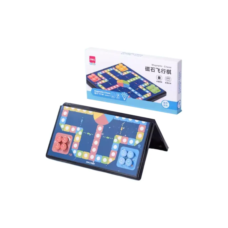Deli Flight Chess, Checkers, Go, Stratego, Chinese Chess, Magnetic Foldable Puzzle Games, Portable Board Games-2