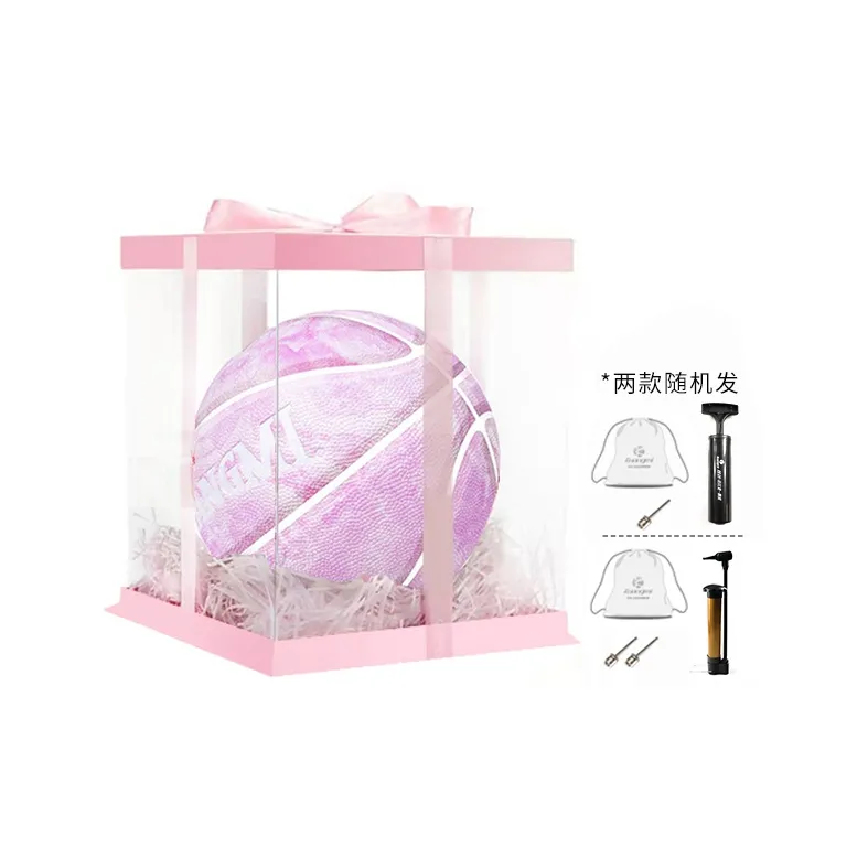 Kuangmi Marble Collection PU Basketball Column Pink Size 7 Training Unisex-6