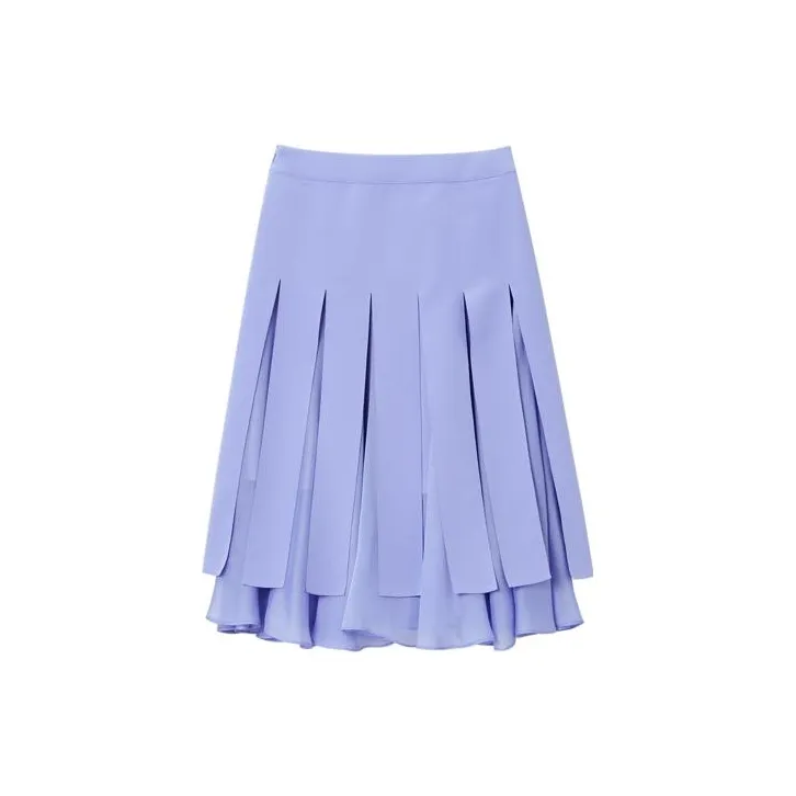 OVV Casual Long Skirts Women's Purple Blue-1