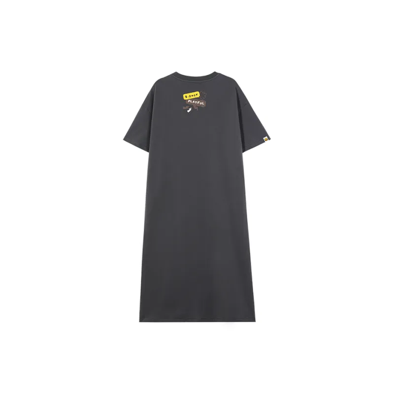 B.Duck Short Sleeved Dresses Women's Dark Gray-1