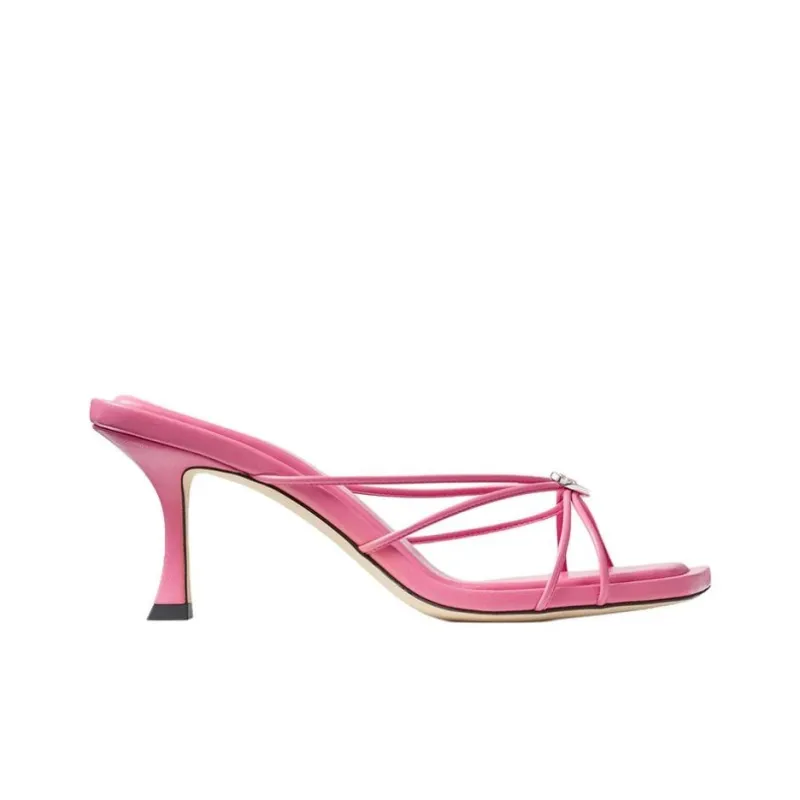 Jimmy Choo Indiya Slide Slippers Women's Pink-1