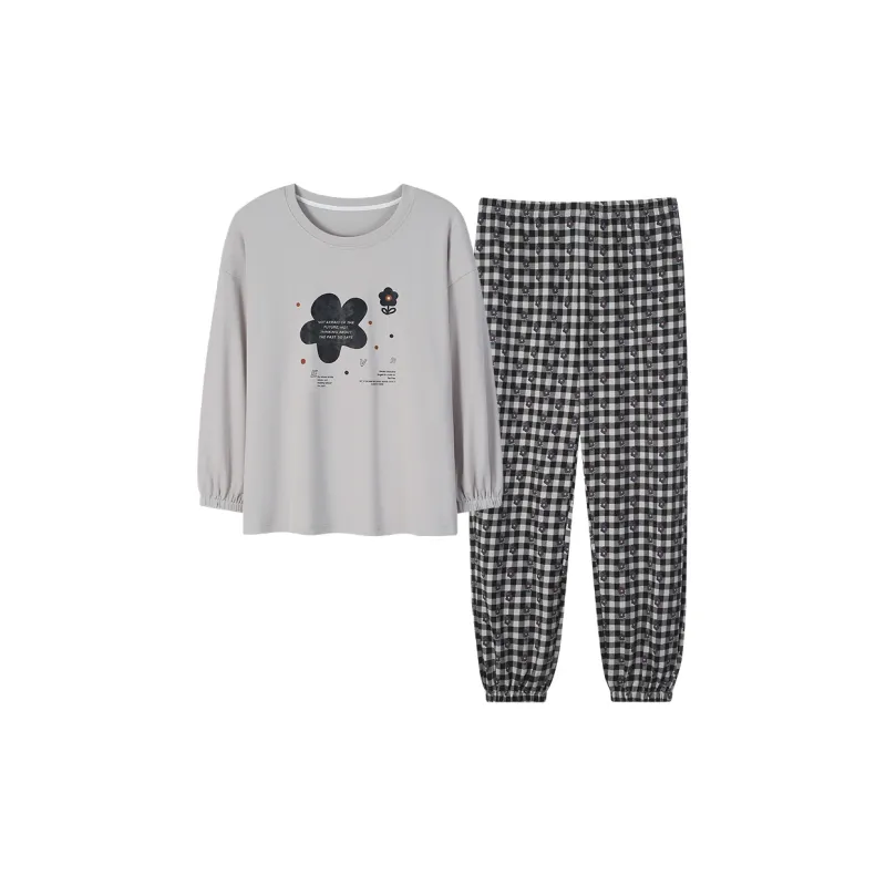 MIIOW Pajama Set Women's Light Gray-0