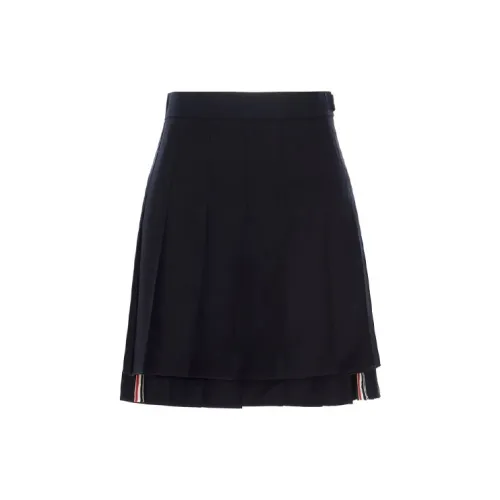 THOM BROWNE Casual Short Skirts Women's Navy Blue