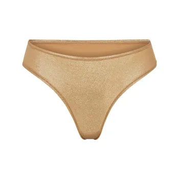 SKIMS FITS EVERYBODY THONG Underpants Women's 1 Pack Gold