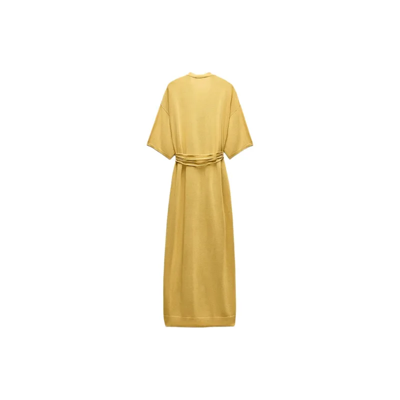 ZARA Short-Sleeved Dresses Women's Yellow-1