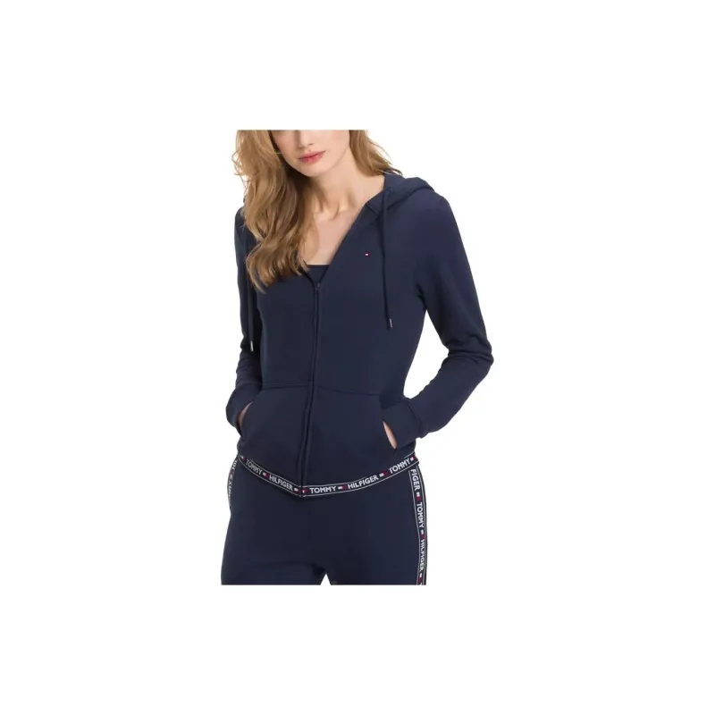 Tommy Hilfiger Logo Tape Hoodie Hoodies Jackets & Coats Women's Blue-1