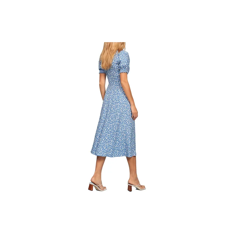 REFORMATION Short-Sleeved Dresses Women's Mary Blue-1