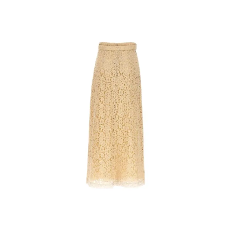 Zimmermann Casual Long Skirts Women's Beige Yellow-1