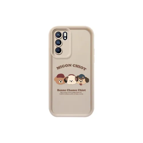 Cuttlefish Grid TPU Material Impact Resistant Phone Cases Available For OPPO Cartoon Japanese And Korean Style