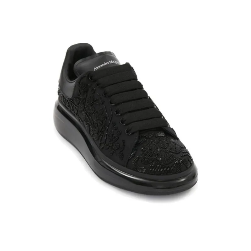 Alexander McQueen Oversized Black All Over Botanical Beads-2