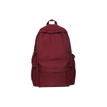 BAODIDAISHU Nylon Fabric Backpack Regular Unisex Burgundy/Black/White/Yellow/Violet