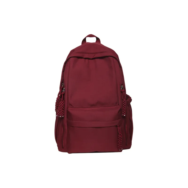 BAODIDAISHU Nylon Fabric Backpack Regular Unisex Burgundy/Black/White/Yellow/Violet-0