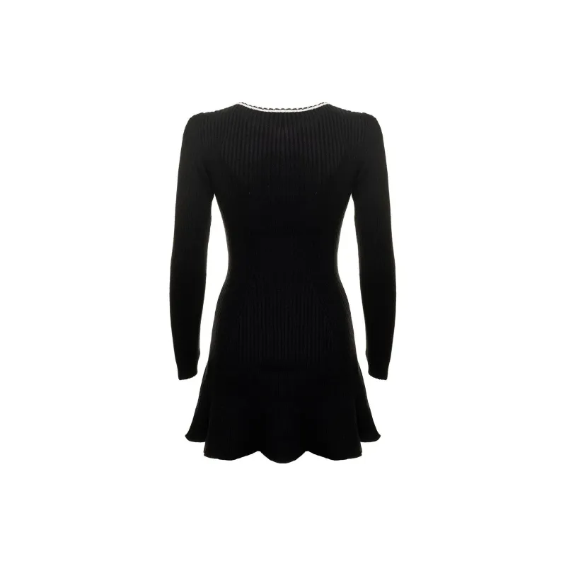 Self portrait Long Sleeved Dresses Women's Black-3
