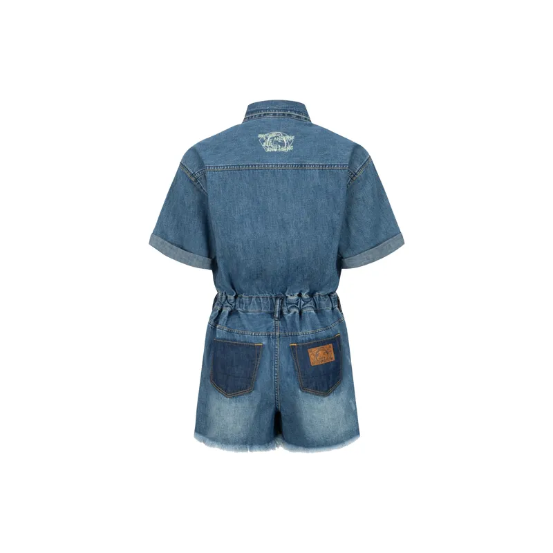 EVISU Denim Shorts Women's Denim Blue-1