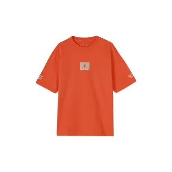 Jordan Drop Shoulder Sleeve T Shirt Men's Orange