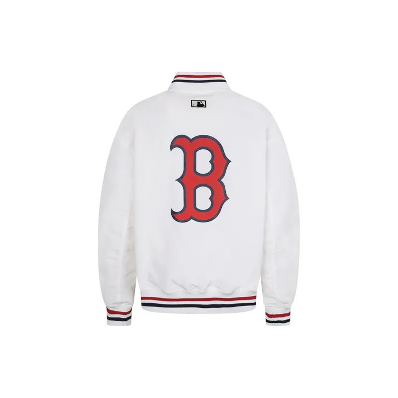 MLB Baseball Jacket Unisex Ivory White-1