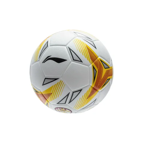 LiNing Size 4 Soccer PU Machine Stitched Soccer Ball Unisex White Orange