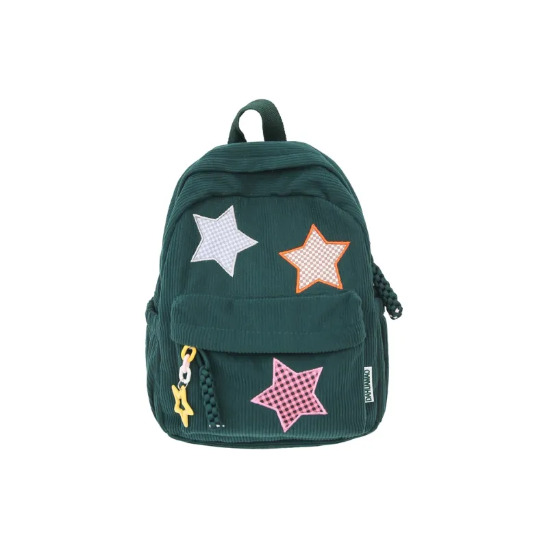 KARUISHA Corduroy Backpack Women's Black/Red/Gray/Ecru/Dark Green/Fruit Green/Yellow/Khaki-15