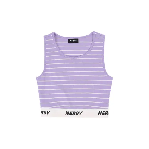 Nerdy Tank Tops Women's Light Purple