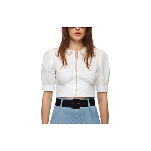 Self-portrait Cropped Coats Women's White