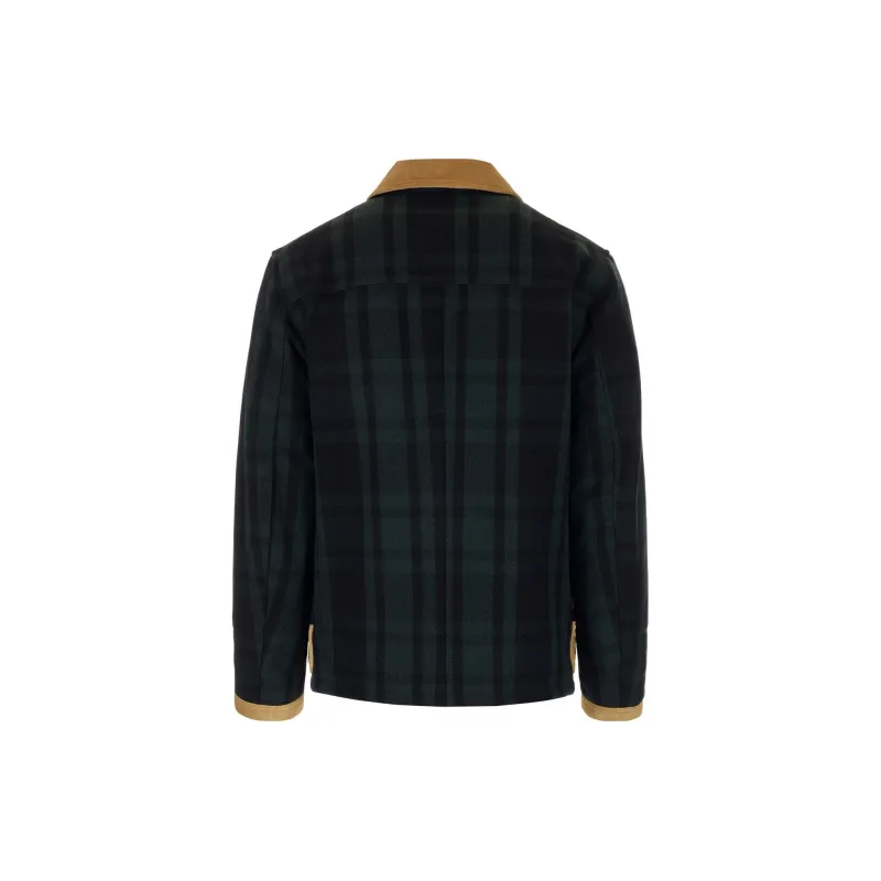 FAY Logo Patch Checked Jacket-1