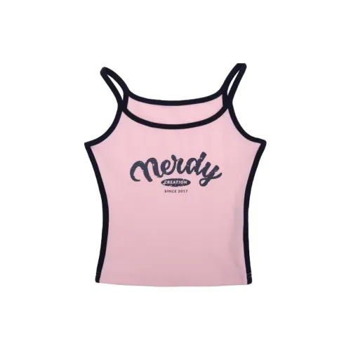 Nerdy Tank Tops Women's Light Pink