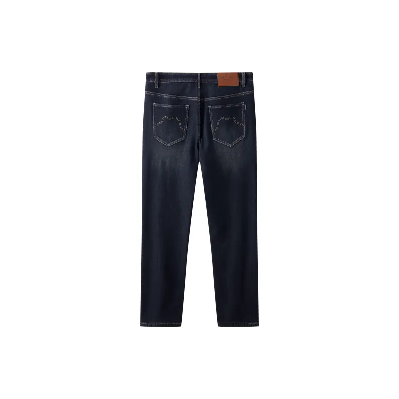 CAMEL Micro Stretch Oil Resistant Stain Resistant Waterproof Embroidery Logo Casual Pants Straight Fit Jeans Men's-6
