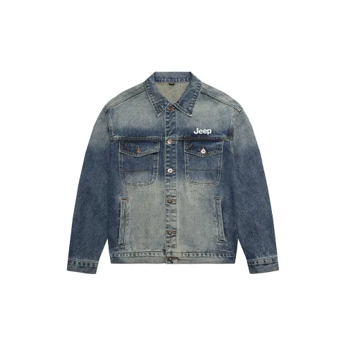 Jeep Denim Jackets Unisex Nostalgic Blue