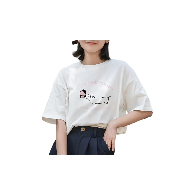 Weixi T Shirts Women's White-1