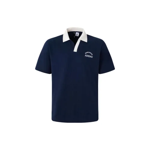 Adidas Polo Shirts Men College Navy