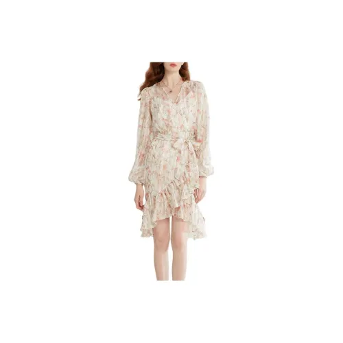 Caroline Long-Sleeved Dresses Women's Fragrant Peach Pink