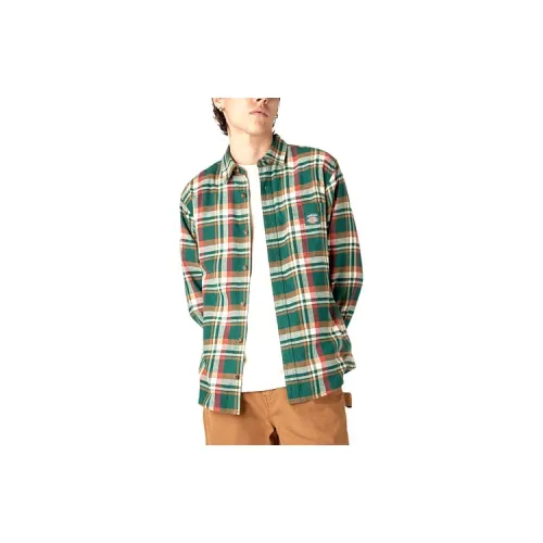 Jameson Dickies X Jameson SS23 Co-branded Series Shirts Men Green Plaid