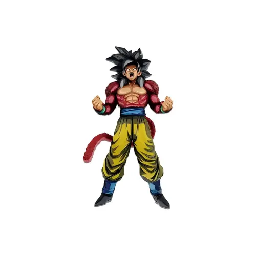 BANDAI Dragon Ball Gt Super Master Stars Piece Manga Dimensions Super Saiyan 4 Son Goku Figure Pink & Yellow