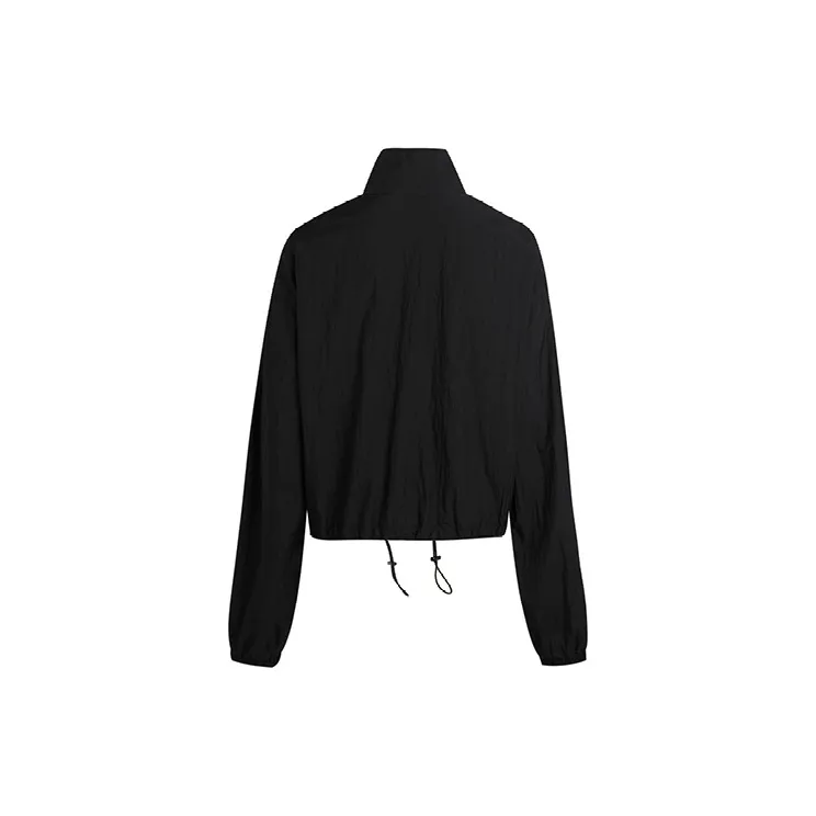 LIUREGALI Windbreaker Jacket Unisex Black-1