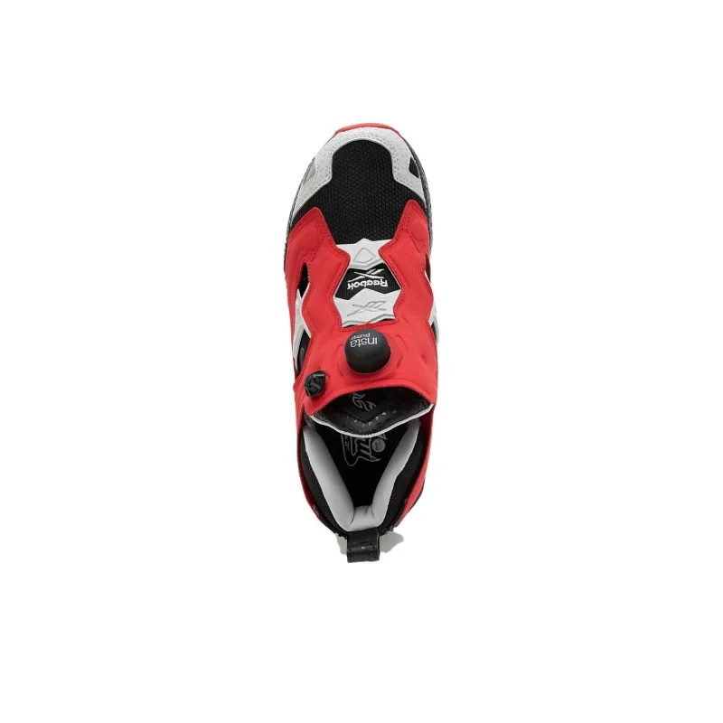 Reebok Instapump Fury Anti Slip Wear Resistant Mid Top Casual Shoes Unisex Red Black-2