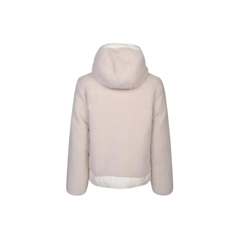 Moncler Logo-patch Fleece-texture Padded Jacket-1