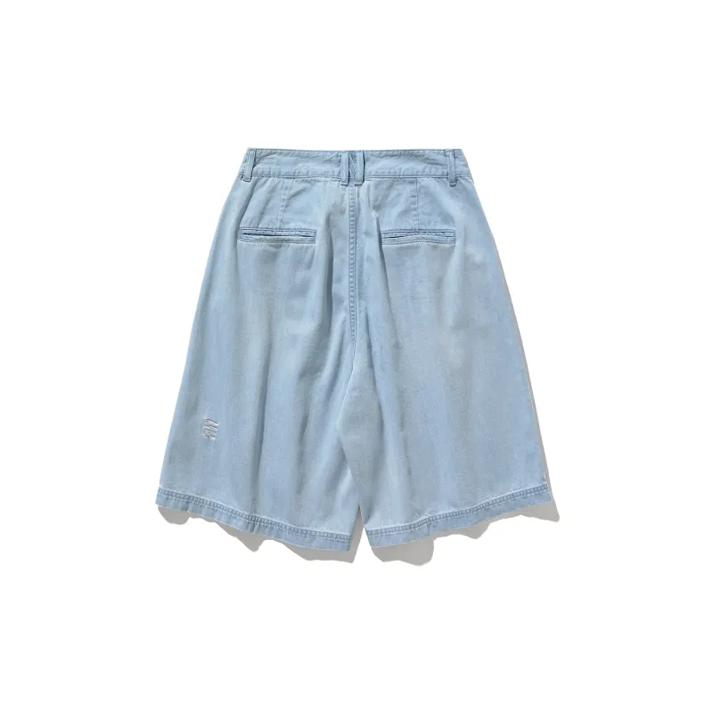 Nautica White Sail Nautica White Sail SS24 Denim Shorts Unisex Light Blue-1