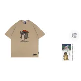 Milk Tea Beige Pirate Cute Ghost Short-Sleeved